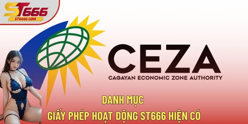 Danh mục giấy phép hoạt động ST666 hiện có